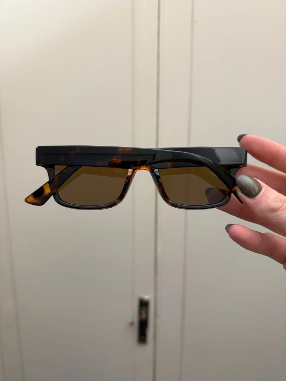 Tortoiseshell Square Sunglasses with Brown Lenses